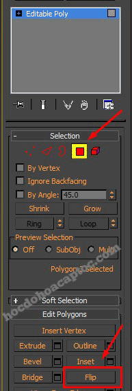 Loi nguoc mat trong 3ds max 2
