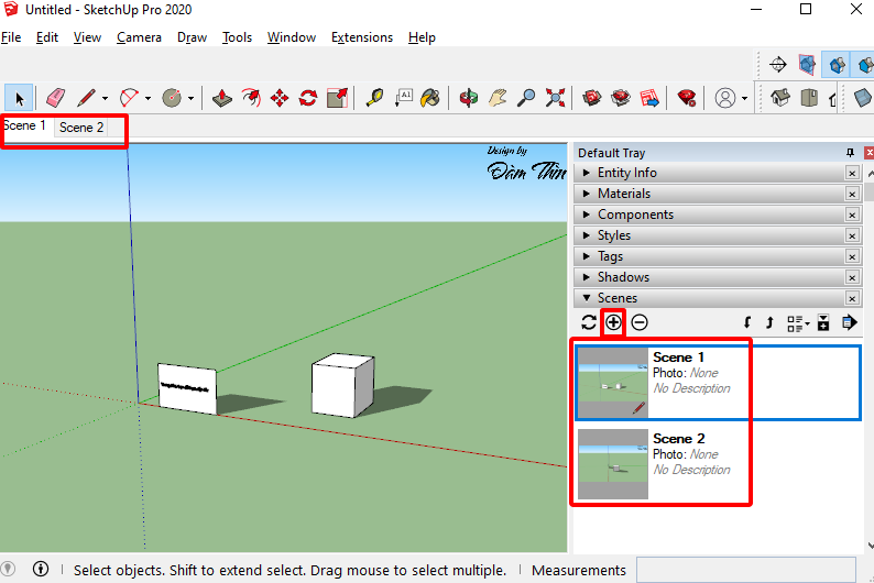 Screen trong sketchup