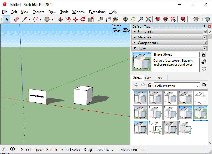 Style trong sketchup