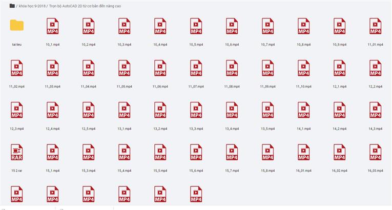 Chia sẻ khóa học autocad chi tiết