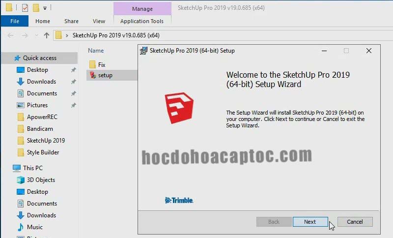 Hướng dẫn cài đặt Sketchup Pro 2019 Hướng dẫn cài đặt Sketchup 2019