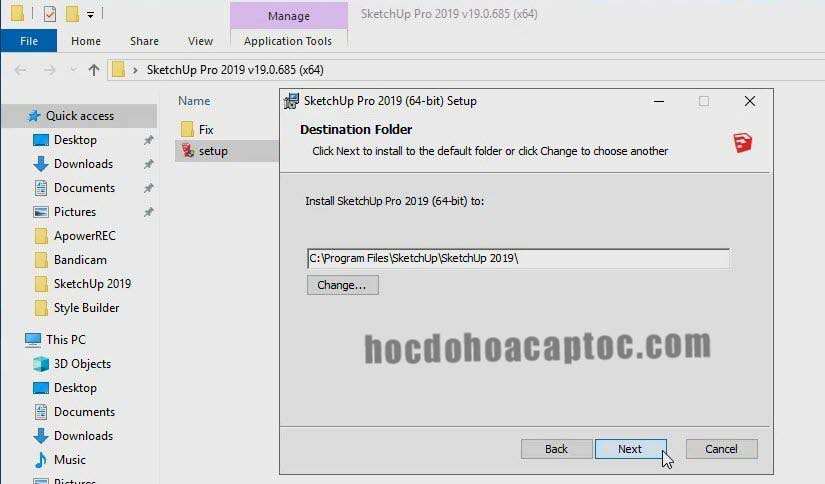 Hướng dẫn cài đặt Sketchup Pro 2019 Hướng dẫn cài đặt Sketchup 2019