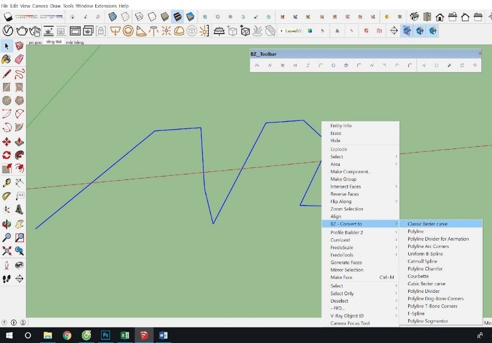 Hướng dẫn sử dụng plugin PLUGIN BZ TOOL BAR trong sketchup