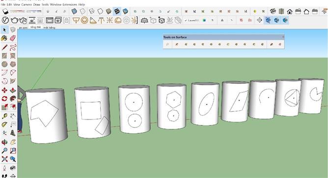 Hướng dẫn sử dụng plugin TOOLS ON SURFACE trong sketchup