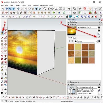 huong dan lam vat lieu trong sketchup3 Hướng dẫn làm vật liệu trong Sketchup