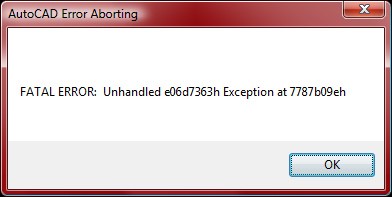 FATAL ERROR unhandled Khắc phục lỗi FATAL ERROR: unhandled khi cài cad
