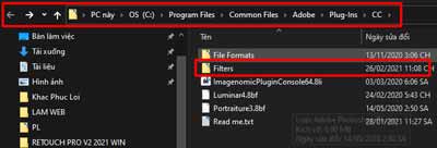 Hướng dẫn cài đặt Plugin retouth for photoshop