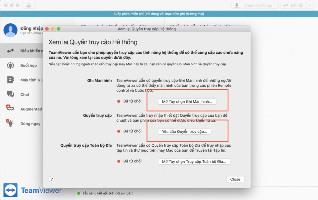 Hướng dẫn cài đặt phần mềm teamview cho macbook