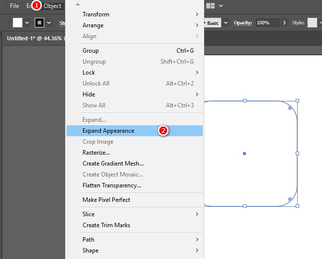 cach bo goc trong ai su dung cho cac phien ban 5 Các cách vẽ bo góc trong illutrator