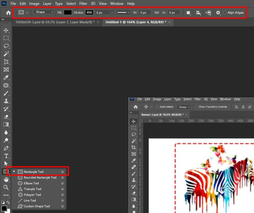 Cách vẽ nét đứt trong photoshop