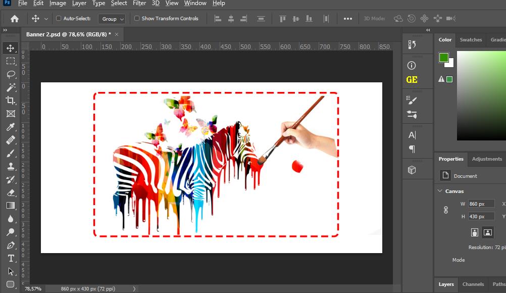 Cách vẽ nét đứt trong photoshop
