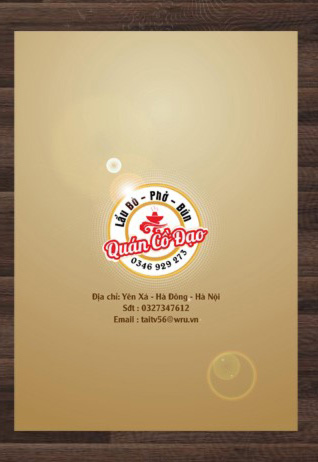 Sản phẩm thiết kế Menu của học viên Lê Ngọc Hân tại Graphic Express