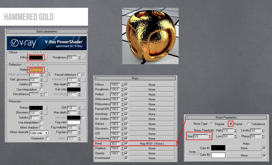 Chi tiết Setting vật liệu trên 3ds max
