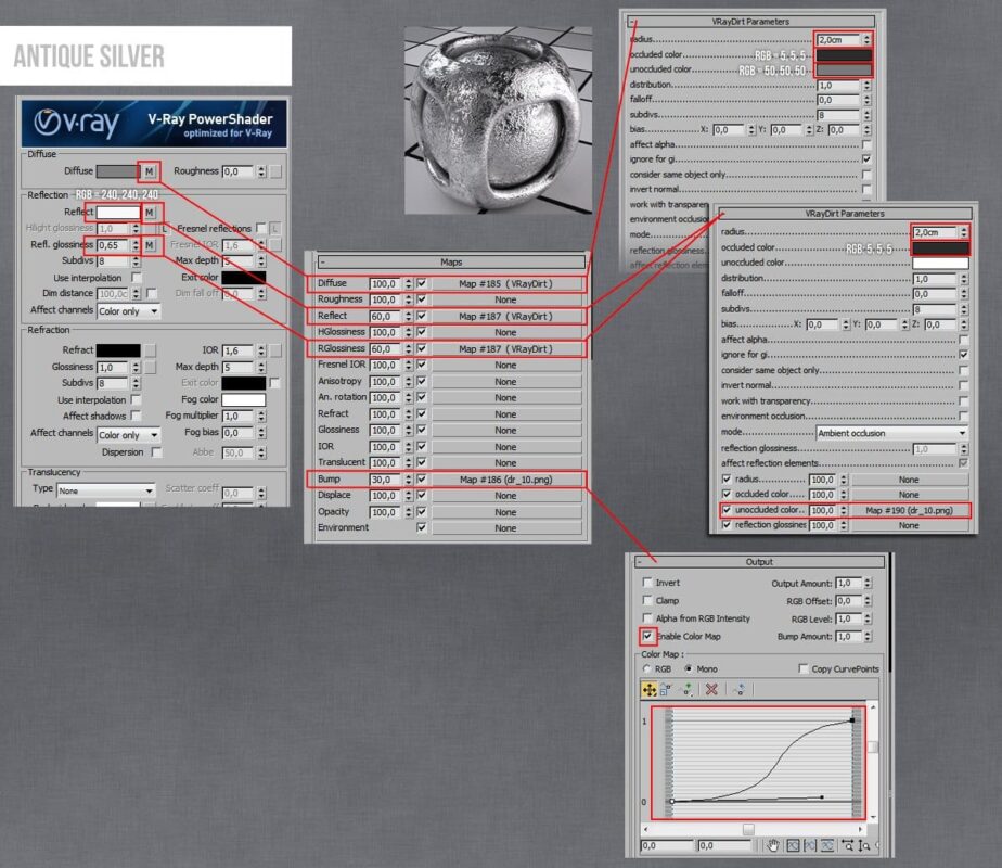 Chi tiết Setting vật liệu trên 3ds max