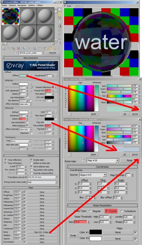 Chi tiết Setting vật liệu trên 3ds max
