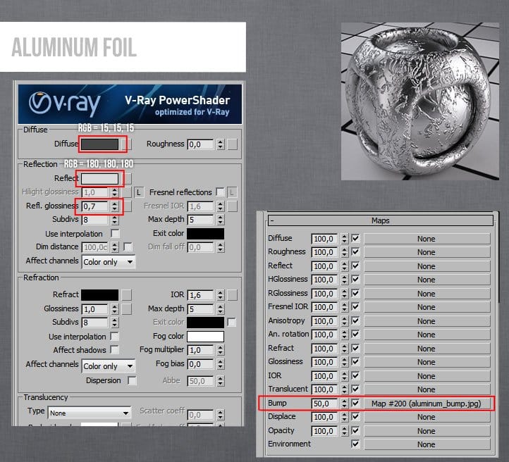 Chi tiết Setting vật liệu trên 3ds max