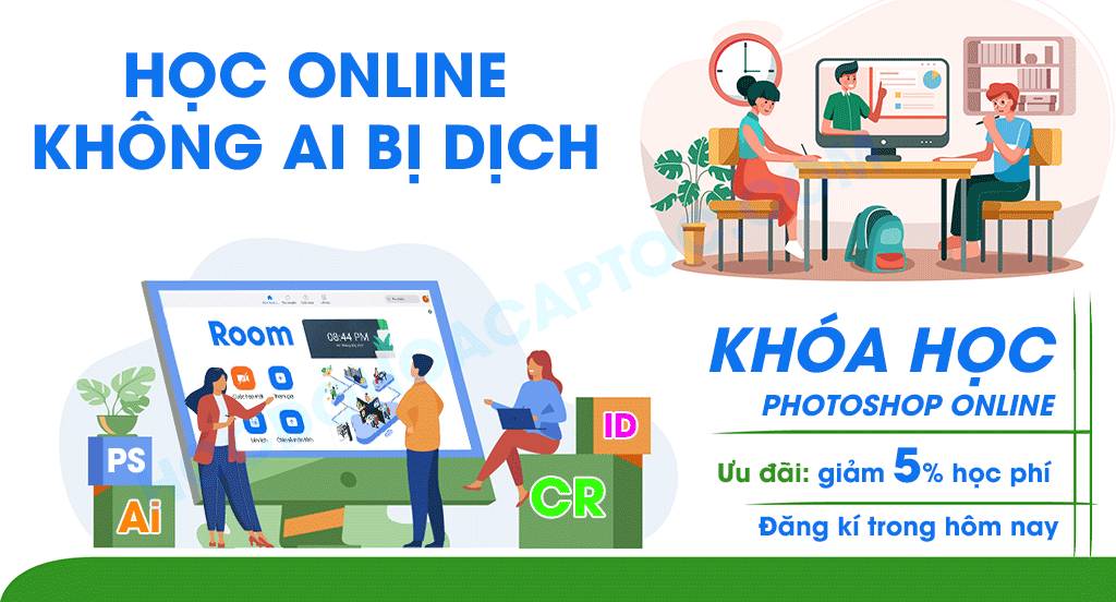 Học photoshop online cấp tốc