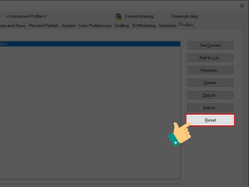 cac cach khoi phuc autocad ve mac dinh het bi loi 3 Các cách khôi phục Autocad về mặc định hết bị lỗi