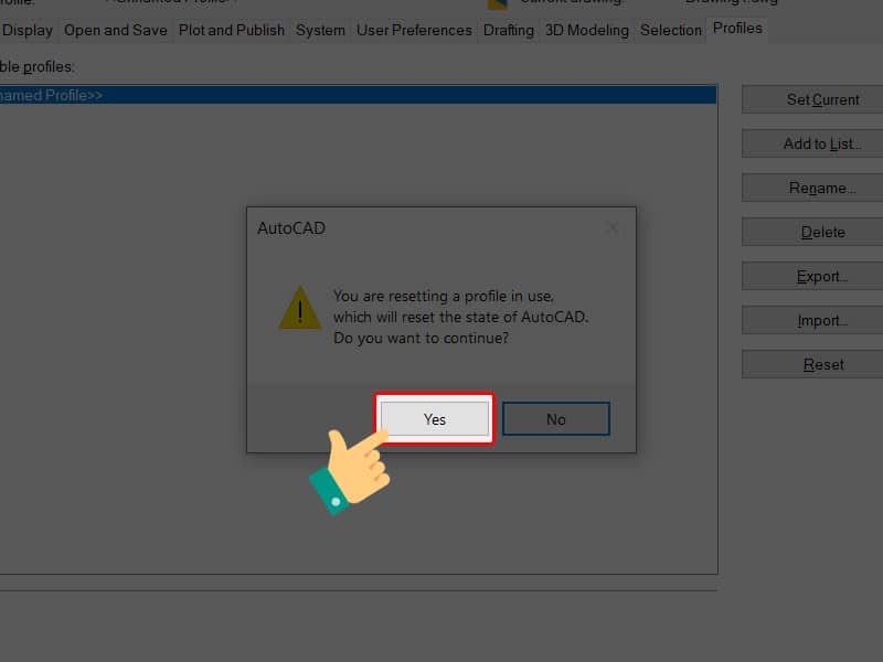 cac cach khoi phuc autocad ve mac dinh het bi loi 4 Khắc phục lỗi autocad