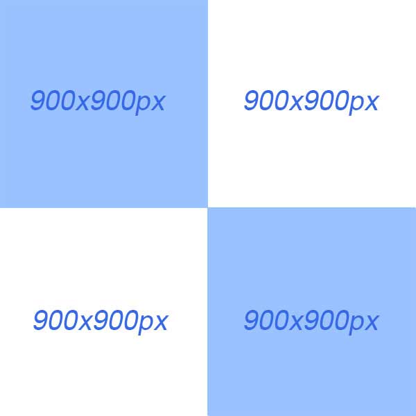 Kích thước ảnh facebook theo 4 hình vuông