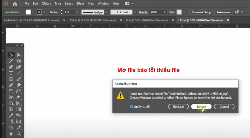 loi illustrator mo bao thieu file illustrator lỗi thiếu file
