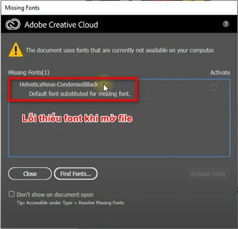 loi illustrator thieu font khi mo file illustrator lỗi thiếu font