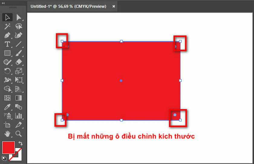 loi illustrator illustrator lỗi không hiển thị khung để thay đổi được kích thước