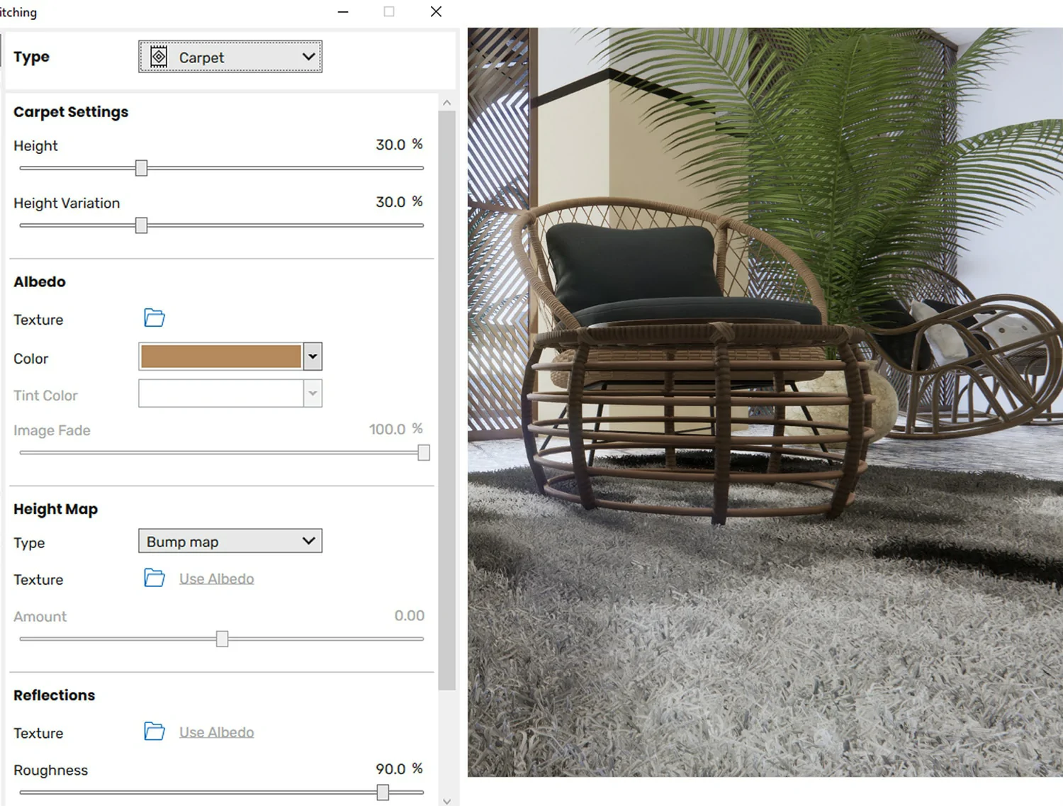 Carpet trong Enscape vật liệu Thảm, Lông