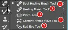 Cách sử dụng Spot Healing Brush Tool Photoshop