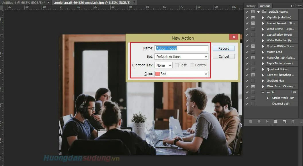 Cách tạo action Photoshop cực nhanh