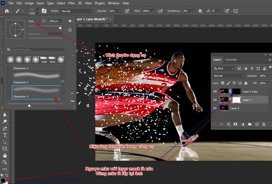 Cách tạo hiệu ứng tan biến trong photoshop Cách làm hình ảnh bị tan biến trong photoshop