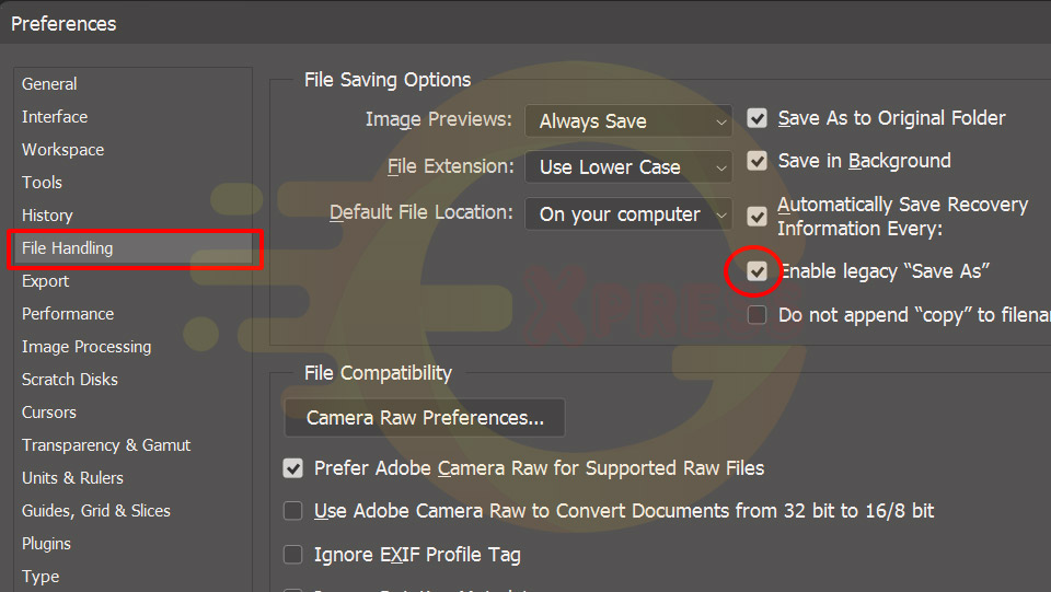 luu file photoshop 1 Hướng dẫn thay đổi cách lưu file photoshop giống các phiên bản cũ