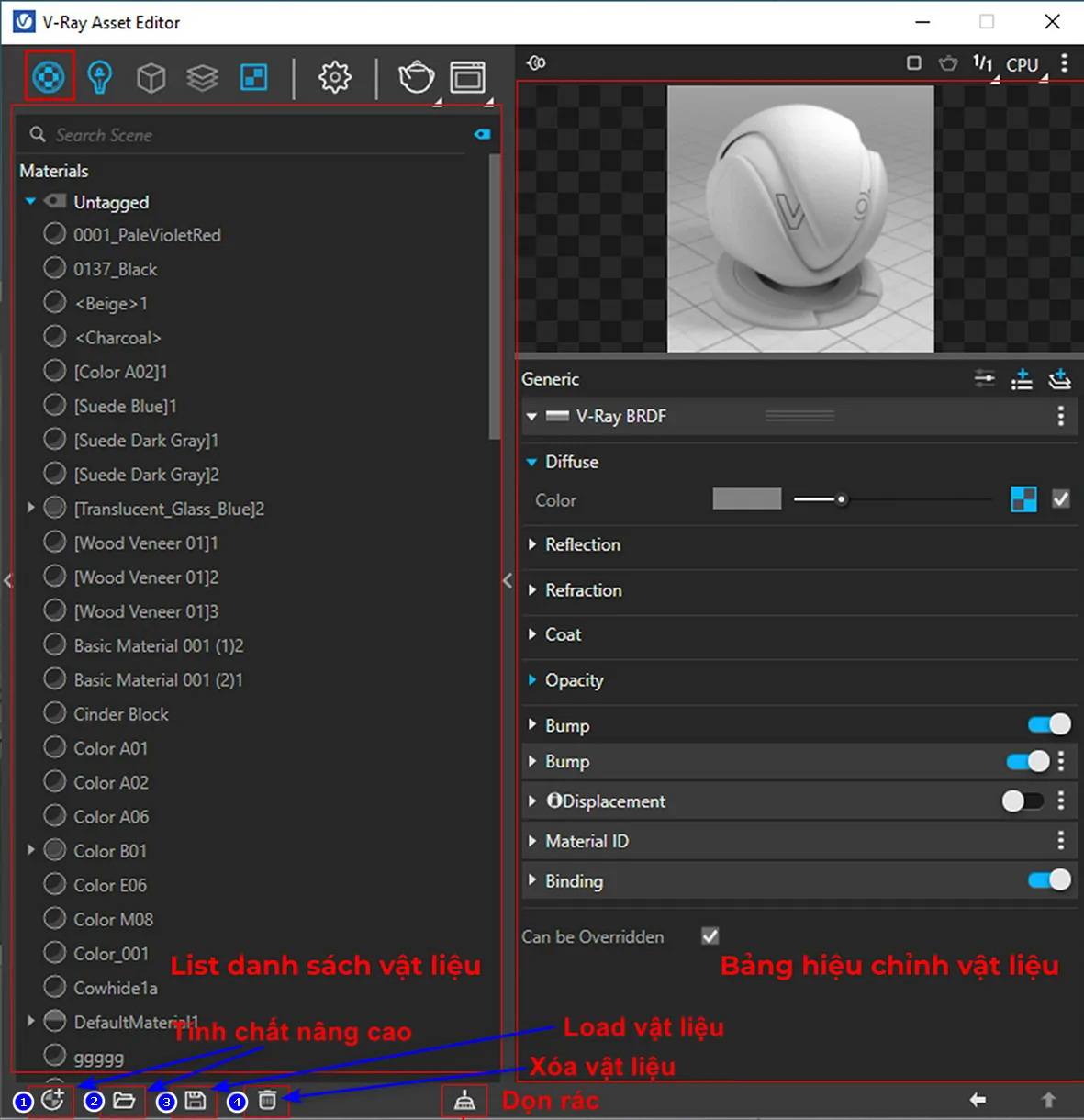 Cách setting vật liệu trong vray sketchup Cách setting vật liệu trong vray sketchup
