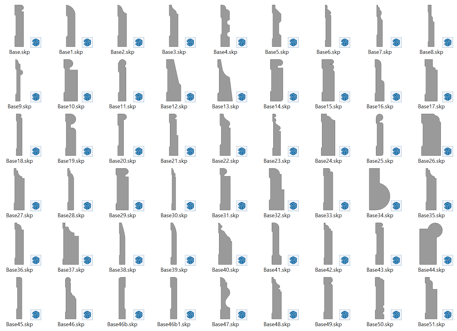 Chia sẻ thư viện phào chỉ profile builder 3 tự động miễn phí