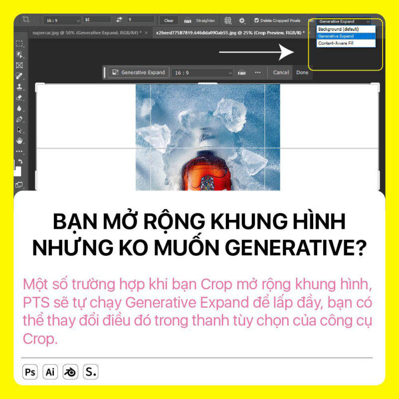 Cách sử dụng Gernerative fill trong photoshop hiệu quả