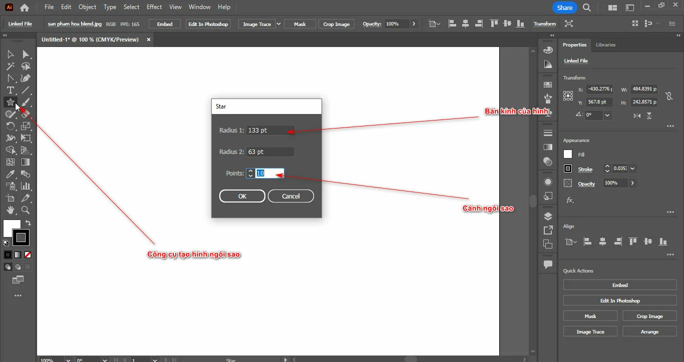 Cách tạo bông hoa trong illustrator