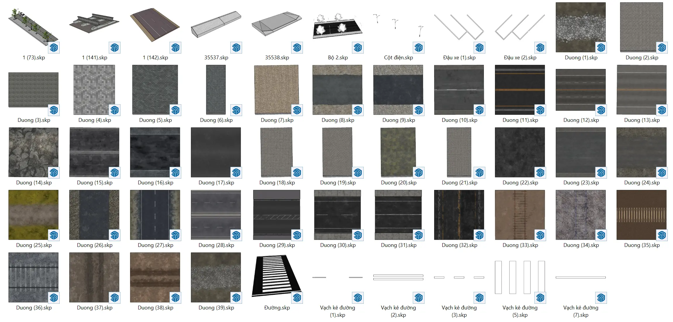 Thư viện đường cho sketchup sử dụng plugin profile builder
