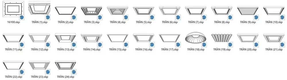 Thư viện trần cho Sketchup