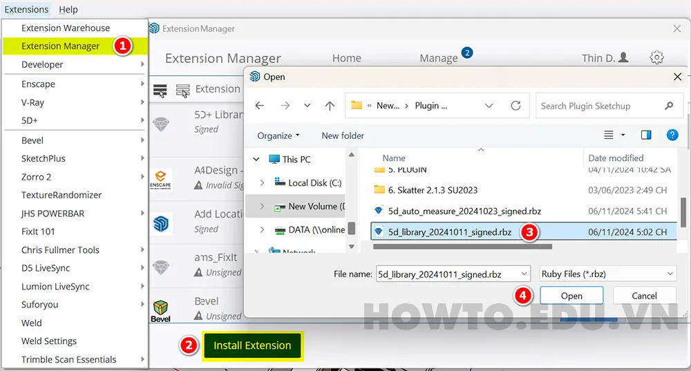 Plugin quản lý thư viện trong SketchUp hiệu quả nhất