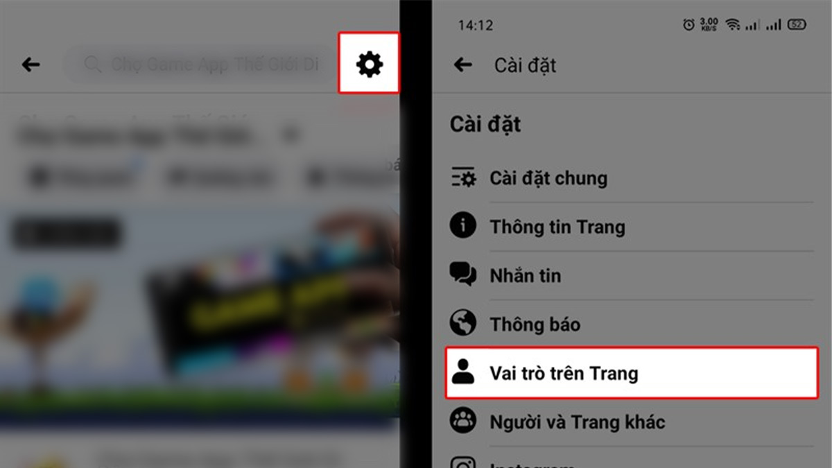 Cách thêm quản trị viên cho page Facebook trên điện thoại bước 2
