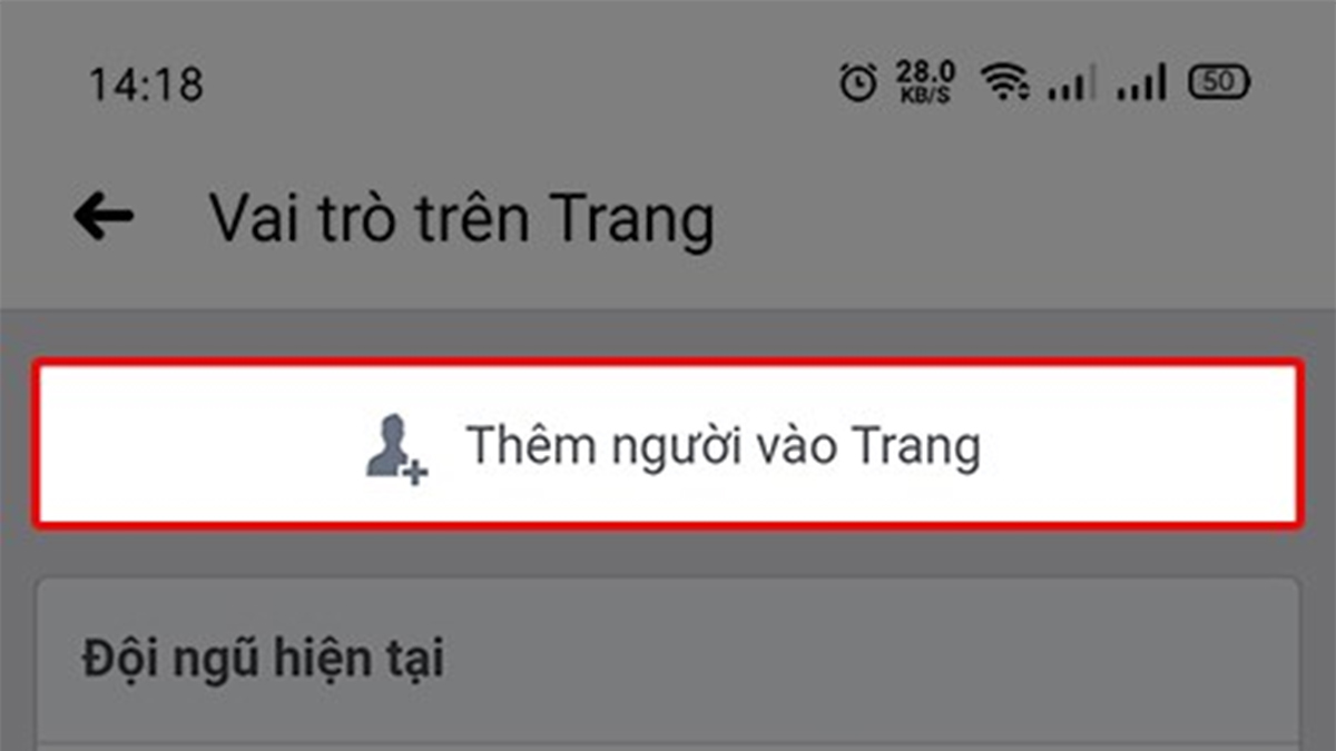 Cách thêm quản trị viên cho page Facebook trên điện thoại bước 3