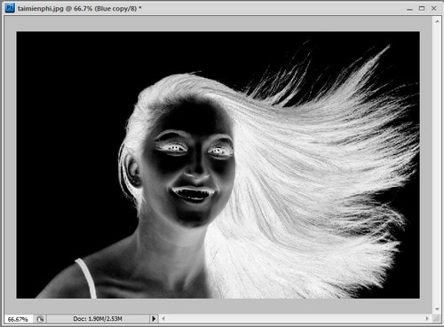 photoshop ki thuat tach toc bang chuc nang channel 10 1