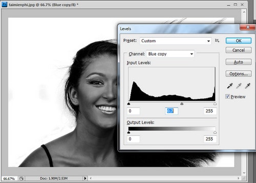 photoshop ki thuat tach toc bang chuc nang channel 8 1