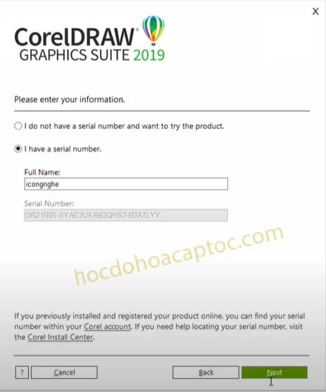 huong dan cai corel 2019 0