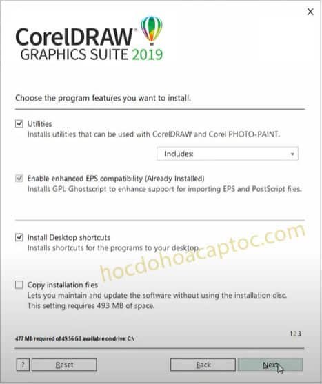 huong dan cai corel 2019 2