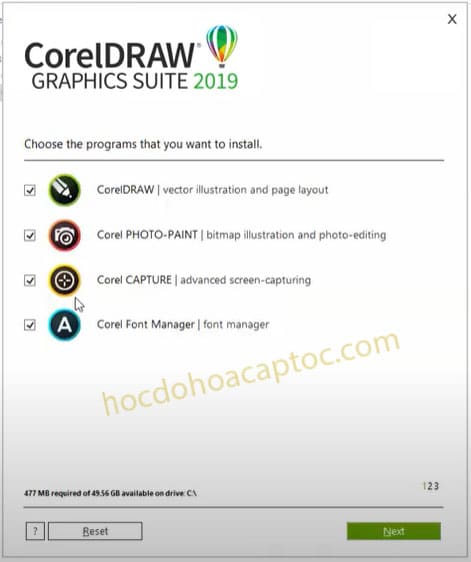 huong dan cai corel 2019 3