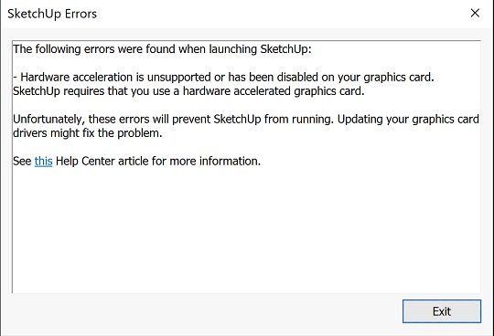 Tổng hợp những lỗi thường gặp trong Sketchup và cách khắc phục