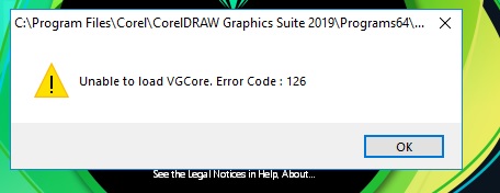 Unable to load VGCore. Error Code 126