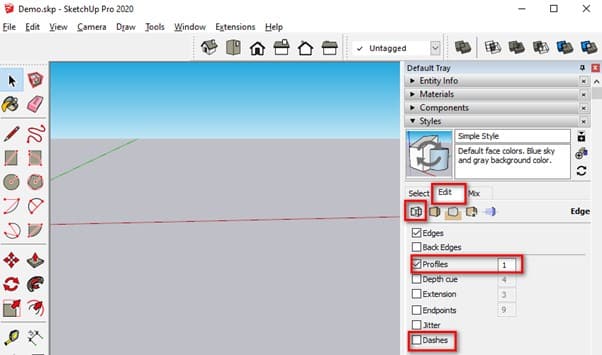 setting sketchup 4