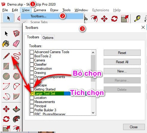 Setting Sketchup